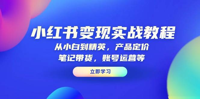 (13923期)小红书变现实战教程:从小白到精英,产品定价,笔记带货,账号运营等-神马网赚 (13923期)小红书变现实战教程:从小白到精英,产品定价,笔记带货,账号运营等-神马网赚