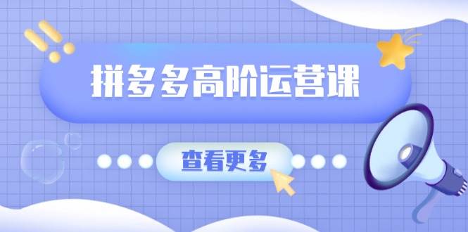 (14327期)拼多多高阶运营课:极致群爆款玩法,轻付费无尽复制,打造单品爆款之路-神马网赚 (14327期)拼多多高阶运营课:极致群爆款玩法,轻付费无尽复制,打造单品爆款之路-神马网赚