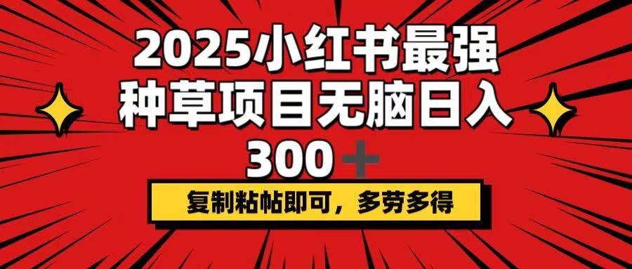 (14375期)2025小红书最强种草项目,无脑日入300+,复制粘帖即可,多劳多得-神马网赚 (14375期)2025小红书最强种草项目,无脑日入300+,复制粘帖即可,多劳多得-神马网赚
