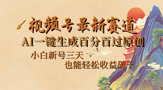 (14363期)视频号最新爆火赛道,AI一键生成百分百过原创,小白新号三天,也能轻松…-神马网赚 (14363期)视频号最新爆火赛道,AI一键生成百分百过原创,小白新号三天,也能轻松…-神马网赚