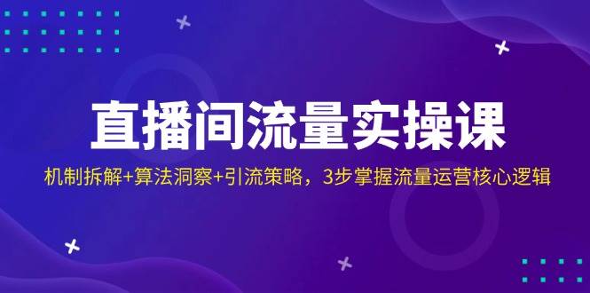 (14122期)直播间流量实操课:机制拆解+算法洞察+引流策略,3步掌握流量运营核心逻辑-神马网赚 (14122期)直播间流量实操课:机制拆解+算法洞察+引流策略,3步掌握流量运营核心逻辑-神马网赚