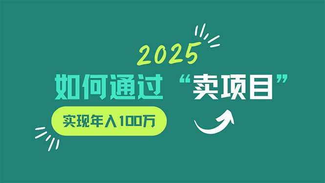 (14176期)2025年如何通过“卖项目”实现年入100万-神马网赚 (14176期)2025年如何通过“卖项目”实现年入100万-神马网赚