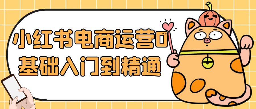 小红书电商运营0基础入门到精通-神马网赚 小红书电商运营0基础入门到精通-神马网赚