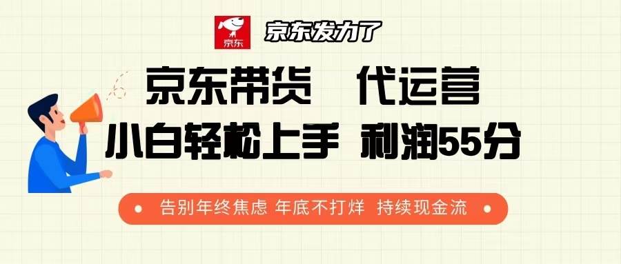 (13833期)京东带货 代运营 利润55分 告别年终焦虑 年底不打烊 持续现金流网赚项目-副业赚钱-互联网创业-资源整合神马网赚