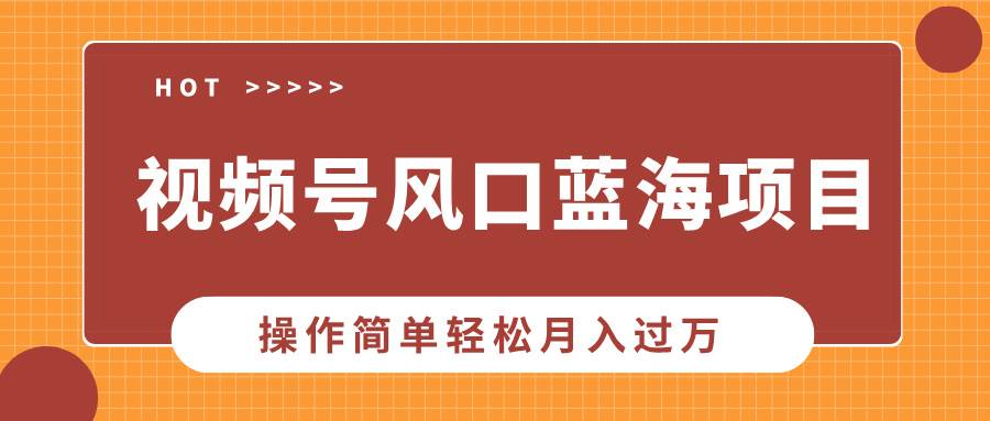（13945期）视频号风口蓝海项目，中老年人的流量密码，操作简单轻松月入过万网赚项目-副业赚钱-互联网创业-资源整合神马网赚