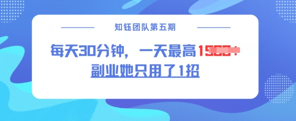 副业她只用了1招,每天30分钟,无脑二创,一天最高1.5k网赚项目-副业赚钱-互联网创业-资源整合神马网赚