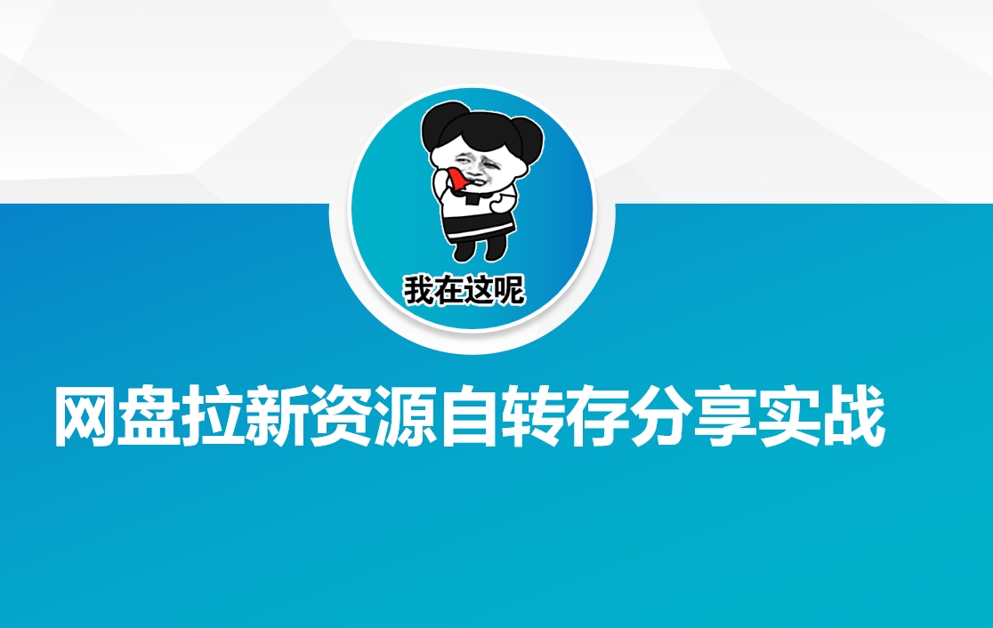 网盘拉新资源自动转存分享实战网赚项目-副业赚钱-互联网创业-资源整合神马网赚