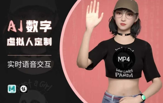 Ai数字人虚拟(智能体)实时语音交互特训营,自行定制超写实角色AI数字人交互技术网赚项目-副业赚钱-互联网创业-资源整合神马网赚
