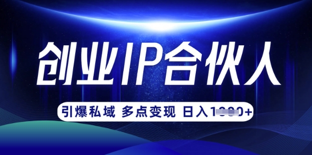 云帆·创业ip合伙人打造3.0,从0到1教你做网创,实现月入过W网赚项目-副业赚钱-互联网创业-资源整合神马网赚