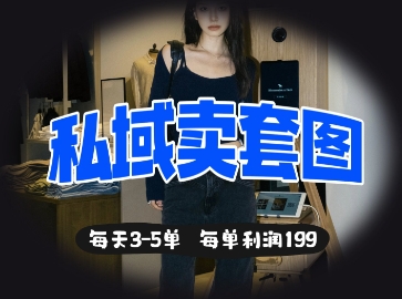 私域卖套图每天3-5单,每单利润99网赚项目-副业赚钱-互联网创业-资源整合神马网赚