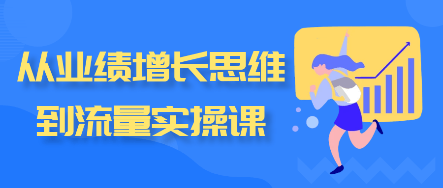 从业绩增长思维到流量实操课网赚项目-副业赚钱-互联网创业-资源整合神马网赚
