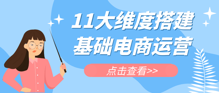11大维度搭建基础电商运营网赚项目-副业赚钱-互联网创业-资源整合神马网赚
