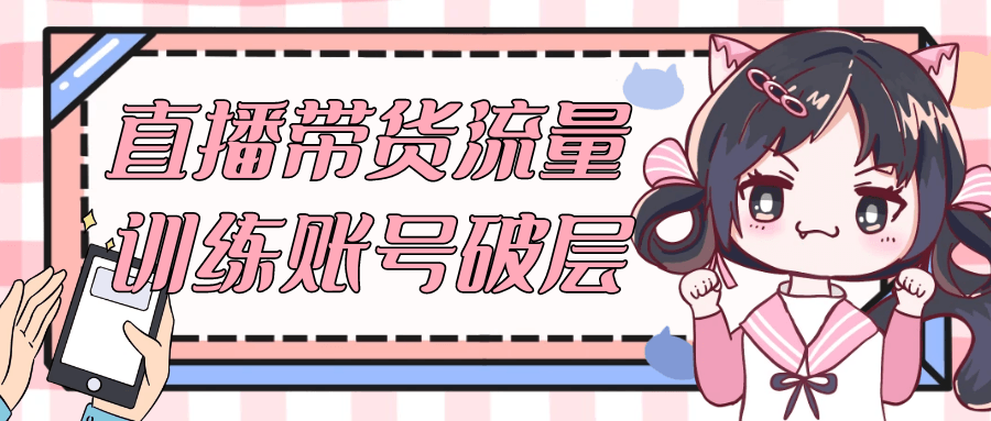 直播带货流量训练账号破层网赚项目-副业赚钱-互联网创业-资源整合神马网赚