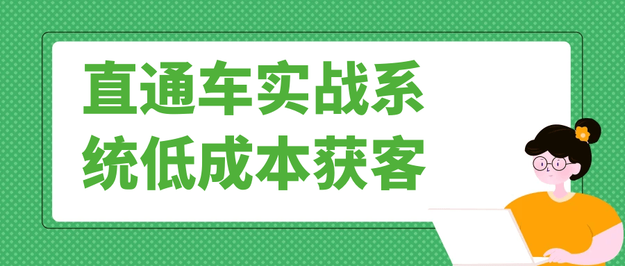 直通车实战系统低成本获客网赚项目-副业赚钱-互联网创业-资源整合神马网赚