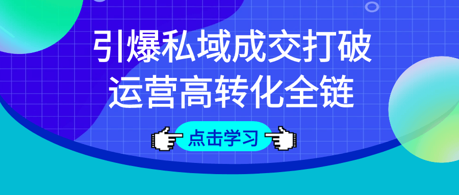 引爆私域成交打破运营高转化全链网赚项目-副业赚钱-互联网创业-资源整合神马网赚
