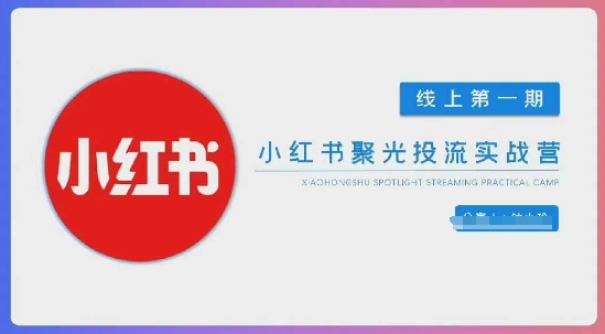 小红书聚光陪跑第一期,教你从0到1玩转小红书聚光投流,搭建小红书付费投流团队,更快的见到效果网赚项目-副业赚钱-互联网创业-资源整合神马网赚