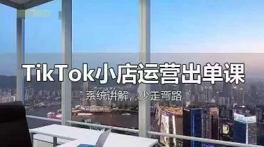 TikTok小店运营出单课,从开店选品、运营出单、发货回款,进行全流程讲解网赚项目-副业赚钱-互联网创业-资源整合神马网赚
