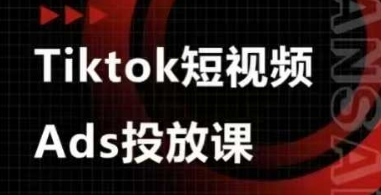 Ads视频投放课,tiktok短视频广告投放课网赚项目-副业赚钱-互联网创业-资源整合神马网赚
