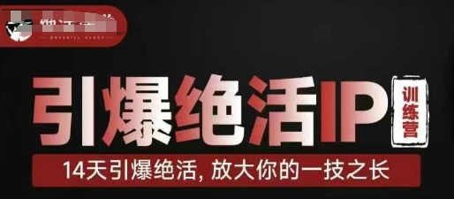 引爆绝活IP训练营,14天引爆绝活,放大你的一技之长网赚项目-副业赚钱-互联网创业-资源整合神马网赚