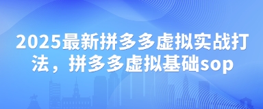 2025最新拼多多虚拟实战打法,拼多多虚拟基础sop网赚项目-副业赚钱-互联网创业-资源整合神马网赚