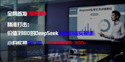 精准打击:价值3980的DeepSeek私域引流实操课,小白实操无门槛,日引精准粉300+网赚项目-副业赚钱-互联网创业-资源整合神马网赚