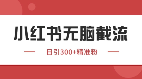 小红书只要你有同行就能获客,独家野路子获客玩法,暴力截流网赚项目-副业赚钱-互联网创业-资源整合神马网赚