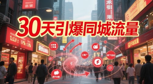 30天引爆同城流量:团购篇 认知篇 流量篇 来客篇 达人篇 老板人设IP篇 投流篇网赚项目-副业赚钱-互联网创业-资源整合神马网赚