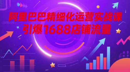 阿里巴巴精细化运营实战课,引爆1688店铺流量网赚项目-副业赚钱-互联网创业-资源整合神马网赚