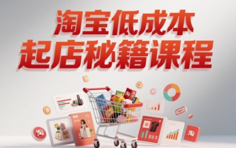 淘宝低成本起店系统课,助你快速起店,实现弯道超车网赚项目-副业赚钱-互联网创业-资源整合神马网赚