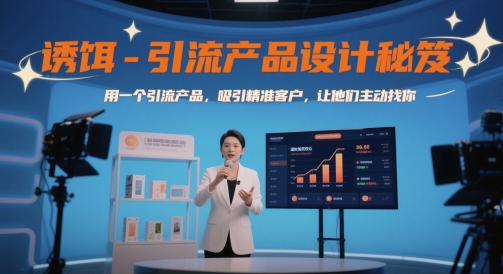 诱饵-引流产品设计秘笈,用一个引流产品,吸引精准客户,让他们主动找你网赚项目-副业赚钱-互联网创业-资源整合神马网赚