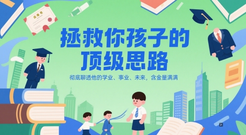 付费文章:拯救你孩子的顶级思路,彻底聊透他的学业、事业、未来,含金量满满网赚项目-副业赚钱-互联网创业-资源整合神马网赚