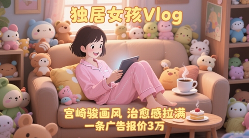 单个账号涨粉71W！用AI制作独居女孩Vlog，宫崎骏画风，治愈感拉满，一条广告报价3W网赚项目-副业赚钱-互联网创业-资源整合神马网赚