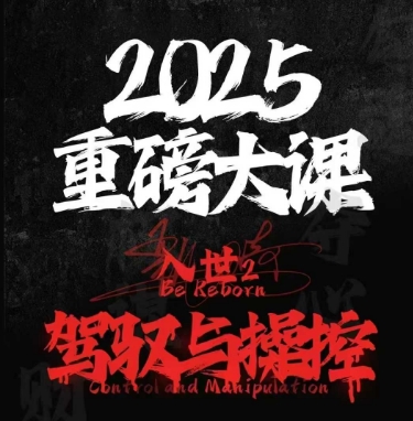 2025重磅大课,入世2,驾驭与控制网赚项目-副业赚钱-互联网创业-资源整合神马网赚