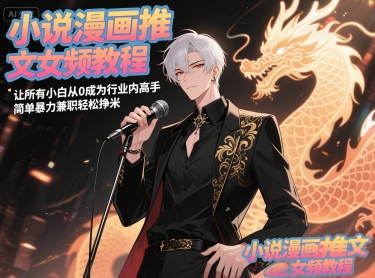 小说漫画推文女频教程,让所有小白从0成为行业内高手,简单暴力兼职轻松挣米网赚项目-副业赚钱-互联网创业-资源整合神马网赚