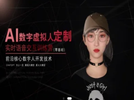 AI数字虚拟人定制,实时语音交互训练营(零基础),前沿核心数字人开发技术网赚项目-副业赚钱-互联网创业-资源整合神马网赚