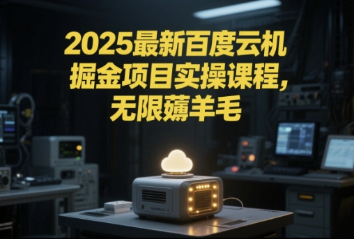 2025最新百度云机掘金项目实操课程单窗口保底5-10元月收益单窗口150+网赚项目-副业赚钱-互联网创业-资源整合神马网赚