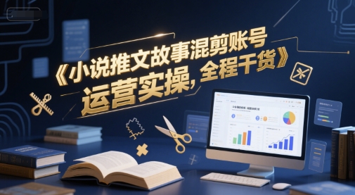 小说推文故事混剪账号运营实操,全程干货网赚项目-副业赚钱-互联网创业-资源整合神马网赚