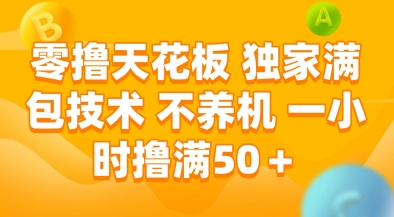 零撸天花板,独家满包技术,不用养机,一小时撸满50+,收益稳定网赚项目-副业赚钱-互联网创业-资源整合神马网赚