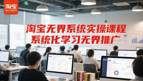 淘宝无界系统实操课程,系统化学习无界推广网赚项目-副业赚钱-互联网创业-资源整合神马网赚