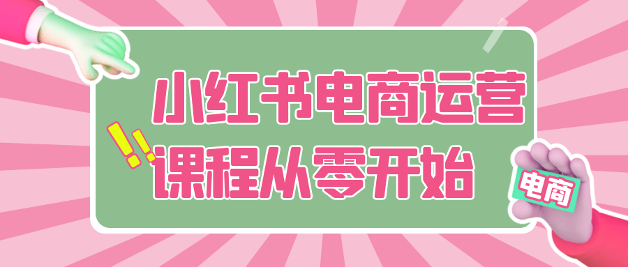 小红书电商运营课程从零开始网赚项目-副业赚钱-互联网创业-资源整合神马网赚