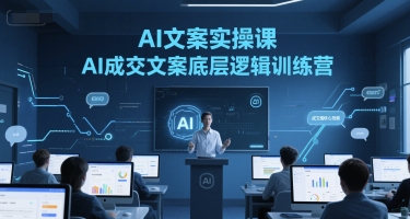 AI文案实操课,AI成交文案底层逻辑训练营网赚项目-副业赚钱-互联网创业-资源整合神马网赚