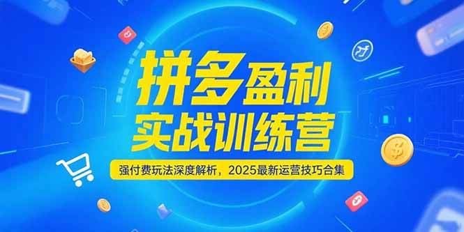 拼多多盈利实战训练营,强付费玩法深度解析,2025最新运营技巧合集网赚项目-副业赚钱-互联网创业-资源整合神马网赚