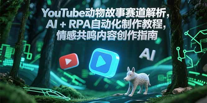 YouTube动物故事赛道解析,AI+RPA自动化制作教程,情感共鸣内容创作指南网赚项目-副业赚钱-互联网创业-资源整合神马网赚