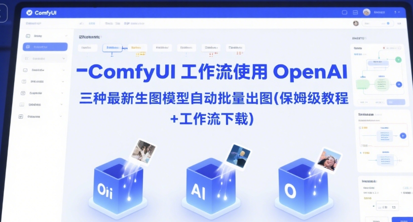 ComfyUI 工作流使用 OpenAI 三种最新生图模型自动批量出图(保姆级教程+工作流下载)网赚项目-副业赚钱-互联网创业-资源整合神马网赚