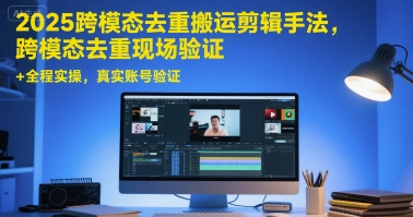2025跨模态去重搬运剪辑手法,跨模态去重现场验证 +全程实操,真实账号验证网赚项目-副业赚钱-互联网创业-资源整合神马网赚