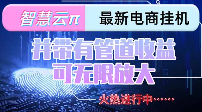 智慧云π电脑挂机单机每天收益300—500+ 并带有团队管道收益 可无限放大网赚项目-副业赚钱-互联网创业-资源整合神马网赚