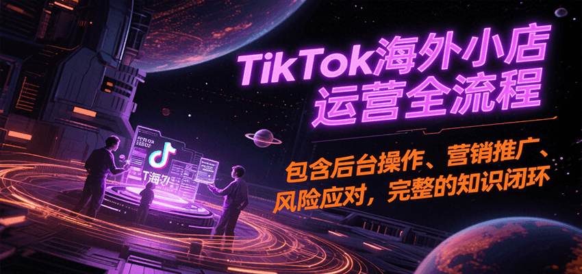 TikTok海外小店运营全流程,包含后台操作、营销推广、风险应对,完整的知识闭环网赚项目-副业赚钱-互联网创业-资源整合神马网赚