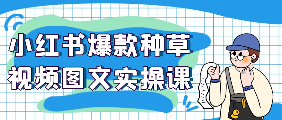 小红书爆款种草视频图文实操课网赚项目-副业赚钱-互联网创业-资源整合神马网赚