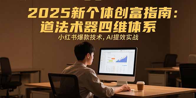 2025新个体创富指南:道法术器四维体系,小红书爆款技术,AI提效实战网赚项目-副业赚钱-互联网创业-资源整合神马网赚