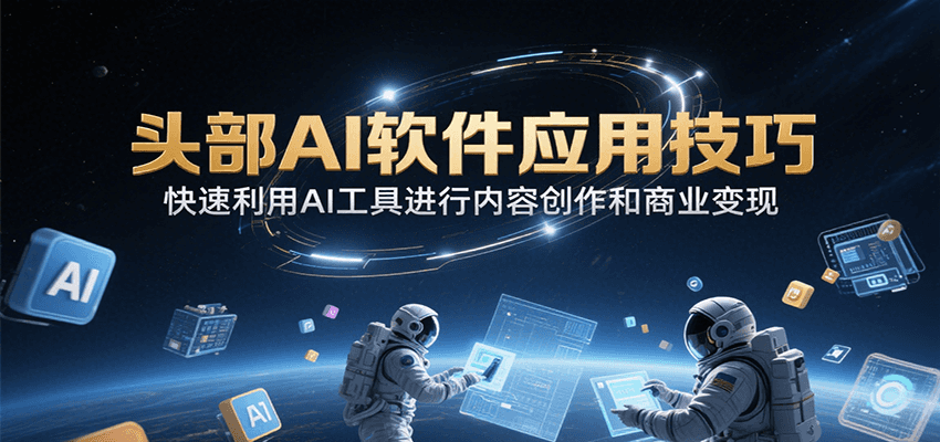 头部AI软件应用技巧,快速利用AI工具进行内容创作和商业变现网赚项目-副业赚钱-互联网创业-资源整合神马网赚